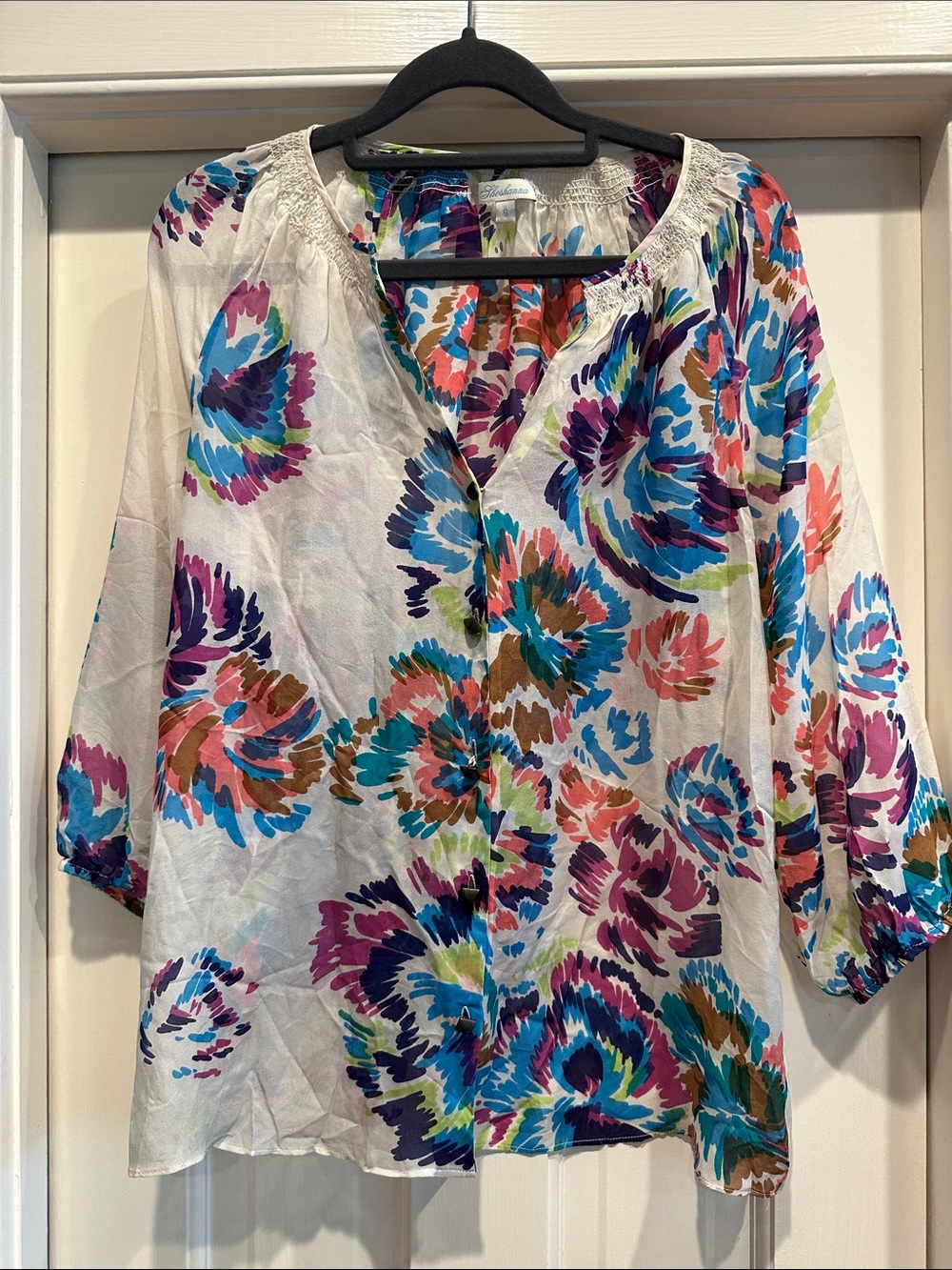 Women's Printed Blouse - Multicolor Floral